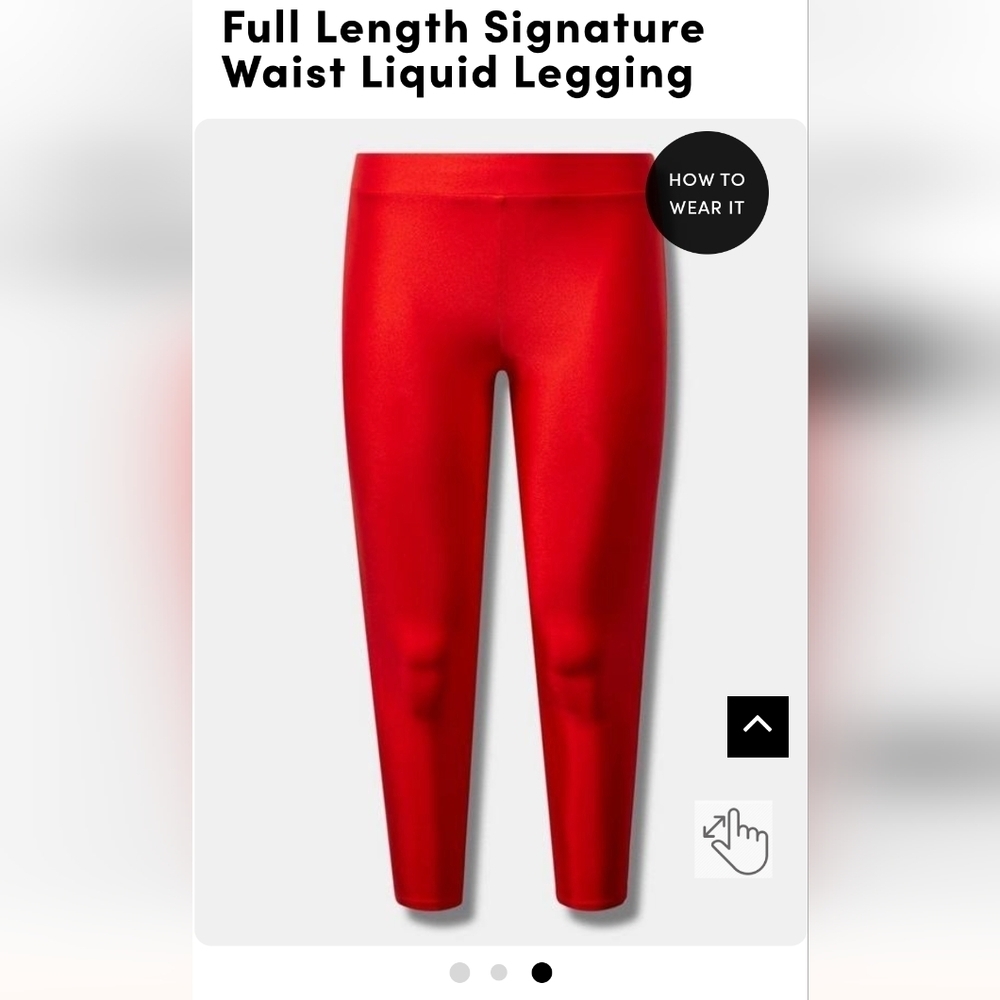 New Torrid Leggings Full Length Red Liquid Shiny Tights Red Leggings 2x or 3x